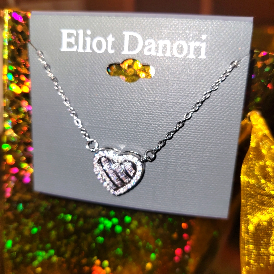Nadri Heart Silver 925 Platinum Necklace A Beauty 75$